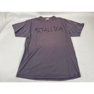 Metallica Tultex Cotton Preshrunk T Shirt Mens Size XL Purple